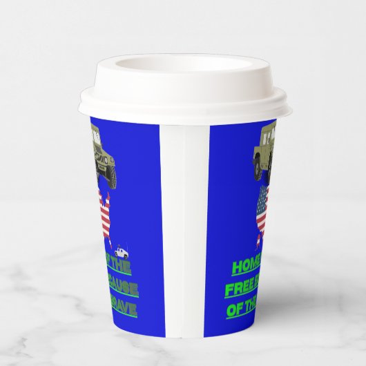 Unstoppable veterans blue pappbecher (Rechts)