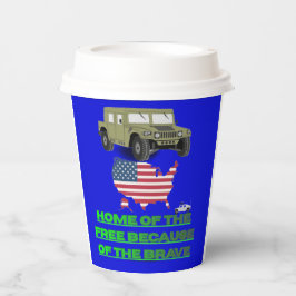 Unstoppable veterans blue pappbecher