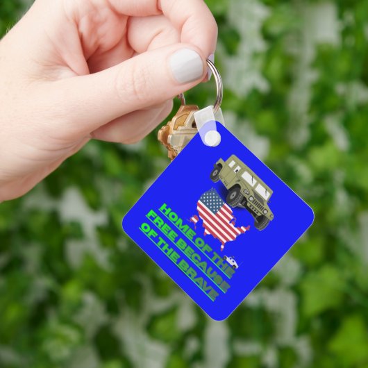 Unstoppable veterans blue schlüsselanhänger (Hand)