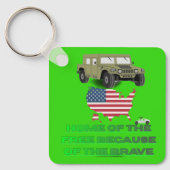 Unstoppable veterans bright green schlüsselanhänger (Vorderseite)