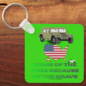 Unstoppable veterans bright green schlüsselanhänger (Vorderseite)