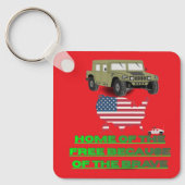 Unstoppable veterans bright red schlüsselanhänger (Vorderseite)