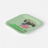 Unstoppable veterans pale green  pappteller (Gewinkelt)