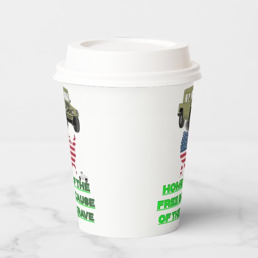 Unstoppable veterans  pappbecher (Links)