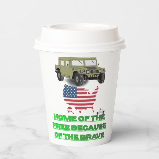 Unstoppable veterans  pappbecher (Rückseite)