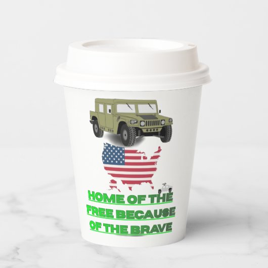 Unstoppable veterans  pappbecher (Vorderseite)