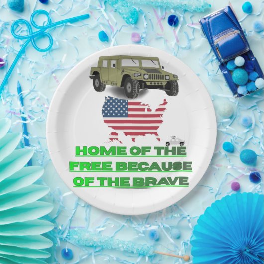 Unstoppable veterans pappteller (Party)