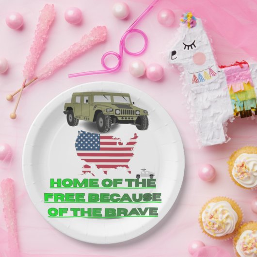 Unstoppable veterans pappteller (Party)