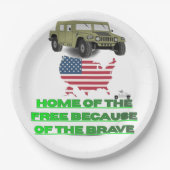 Unstoppable veterans pappteller (Vorderseite)