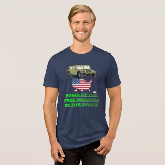 Unstoppable veterans Tri-Blend shirt (Vorderseite voll)