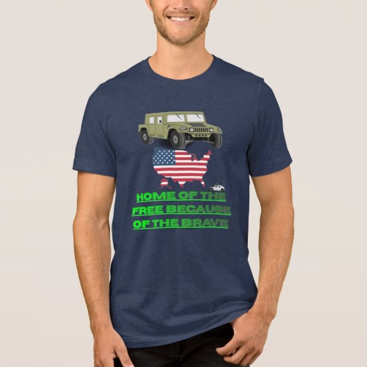 Unstoppable veterans Tri-Blend shirt (Vorderseite)