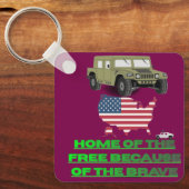 Unstoppable veterans wine colored schlüsselanhänger (Vorderseite)