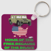 Unstoppable veterans wine colored schlüsselanhänger (Rückseite)