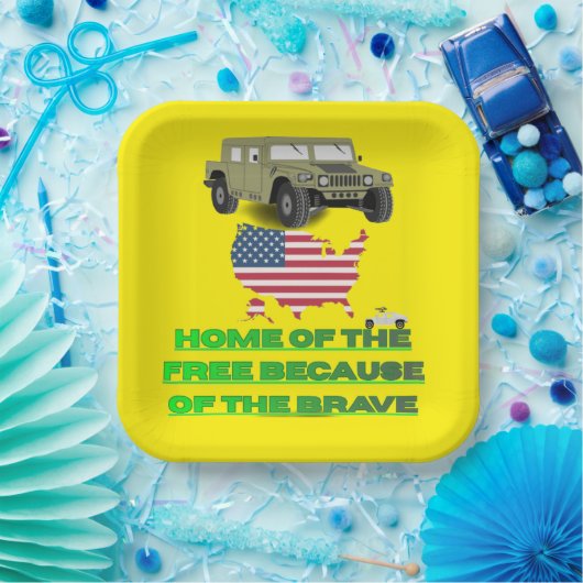 Unstoppable veterans yellow pappteller (Party)