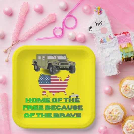 Unstoppable veterans yellow pappteller (Party)