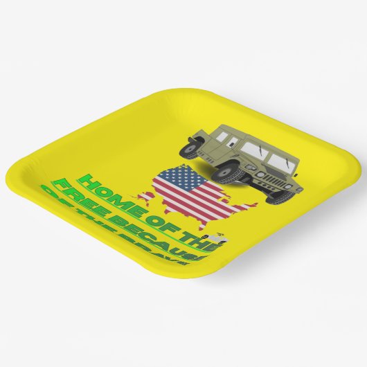 Unstoppable veterans yellow pappteller (Gewinkelt)