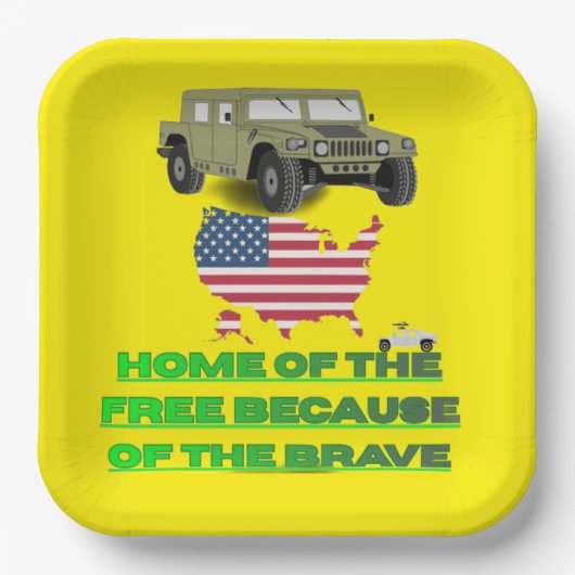 Unstoppable veterans yellow pappteller (Vorderseite)