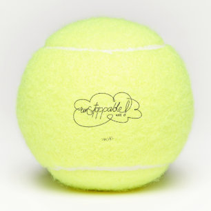 UNSTOPPABLE Wille - Fette CloudS - Schwarzes Scrip Tennisbälle