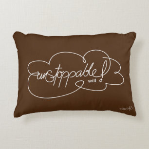UNSTOPPABLE wird - Bold Cloud S - White Script Dekokissen