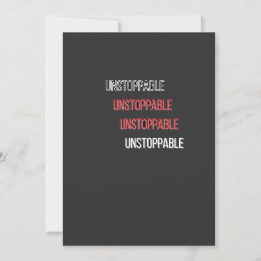 UnstoppableFlat Danke Karte (Vorderseite)