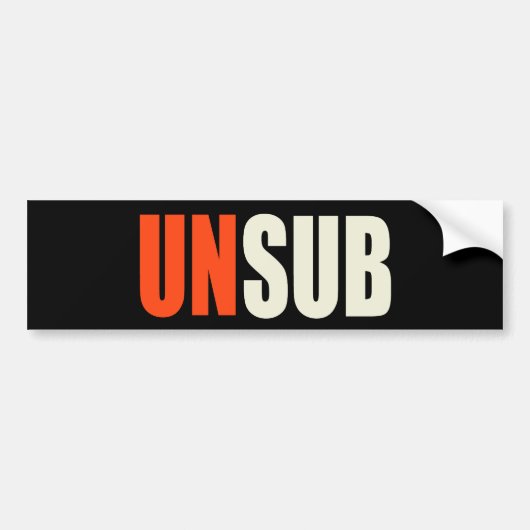 Unsub Unbekannt-Thema Autoaufkleber (Vorne)