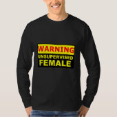 Unsupervised female WARNING T-Shirt (Vorderseite)