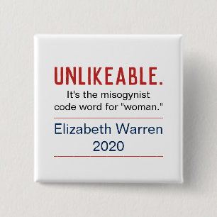 Unsympathische Frau Pro-Elizabeth Warren 2020 Button