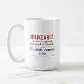 Unsympathische Frau Pro-Elizabeth Warren 2020 Kaffeetasse (Links)