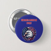 Untamed American Spirit Freedom Wild Design Button (Vorne & Hinten)