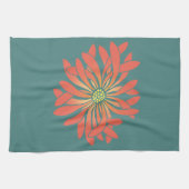 Untamed Coral Blume Geschirrtuch (Horizontal)