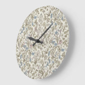 Untamed Petals Große Wanduhr (Winkel)