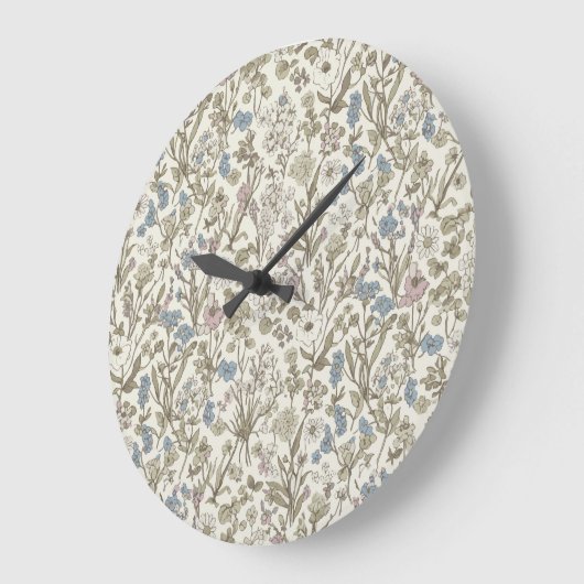 Untamed Petals Große Wanduhr (Winkel)