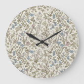 Untamed Petals Große Wanduhr (Vorderseite)