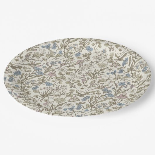 Untamed Petals Pappteller (Schrägansicht)