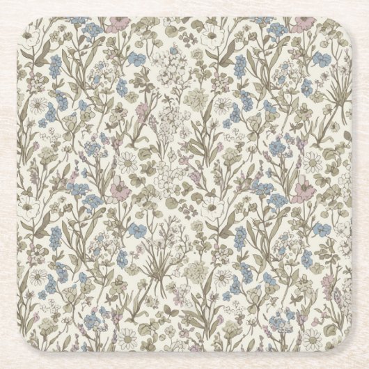 Untamed Petals Rechteckiger Pappuntersetzer (Vorderseite)