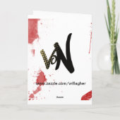 Unte Zombies Feiertagskarte (Rückseite)