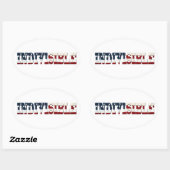 UNTEILBARE Flagge Ovaler Aufkleber (Blatt)