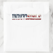 UNTEILBARE Flagge Ovaler Aufkleber (Tasche)