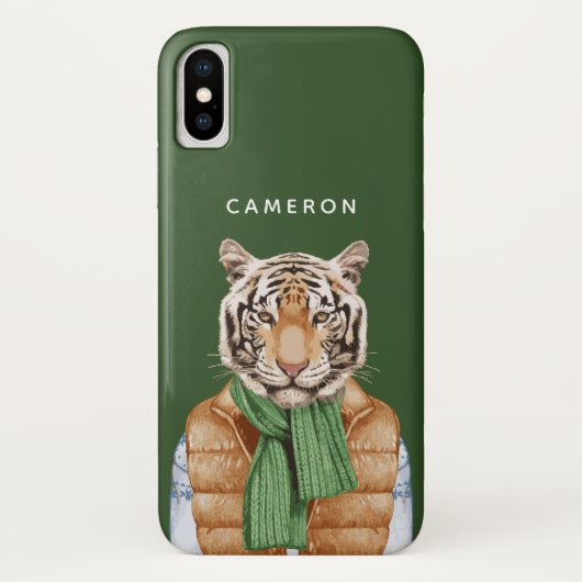 Unten addieren Weste-Tiger | Ihren Namen Case-Mate iPhone Hülle (Rückseite)