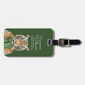 Unten addieren Weste-Tiger | Ihren Namen Gepäckanhänger (Vorderseite horizontal)