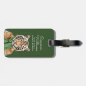 Unten addieren Weste-Tiger | Ihren Namen Gepäckanhänger (Rückseite horizontal)
