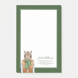 Unten addieren Weste-Tiger   Ihren Namen Post-it Klebezettel