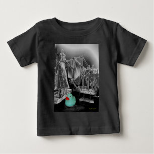 "Unten durch die Küste" Gummienten-Babyabnutzung Baby T-shirt