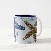 Unten durch die SeeStarfish Zweifarbige Tasse (VorderseiteRechts)