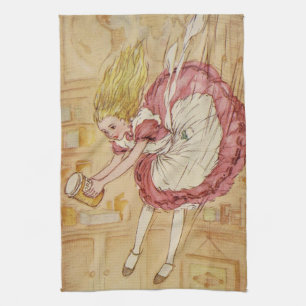 Unten fallen der Kaninchenbau Handtuch