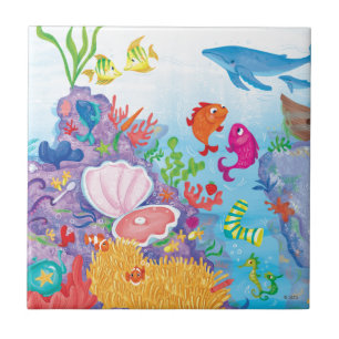 Unten im Ozean Fliese