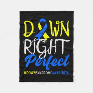Unten Perfect Down Syndrome Awareness Fleecedecke