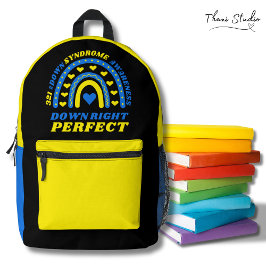 Unten Perfect Rainbow World Down Syndrom Bedruckter Rucksack