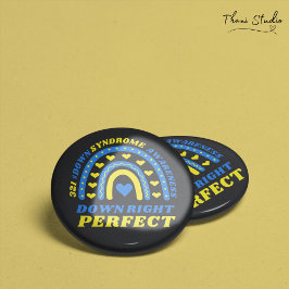Unten Perfect Rainbow World Down Syndrom Button
