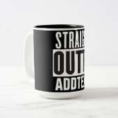 Unten Text hinzufügen Zweifarbige Tasse (Vorderseite Links)
